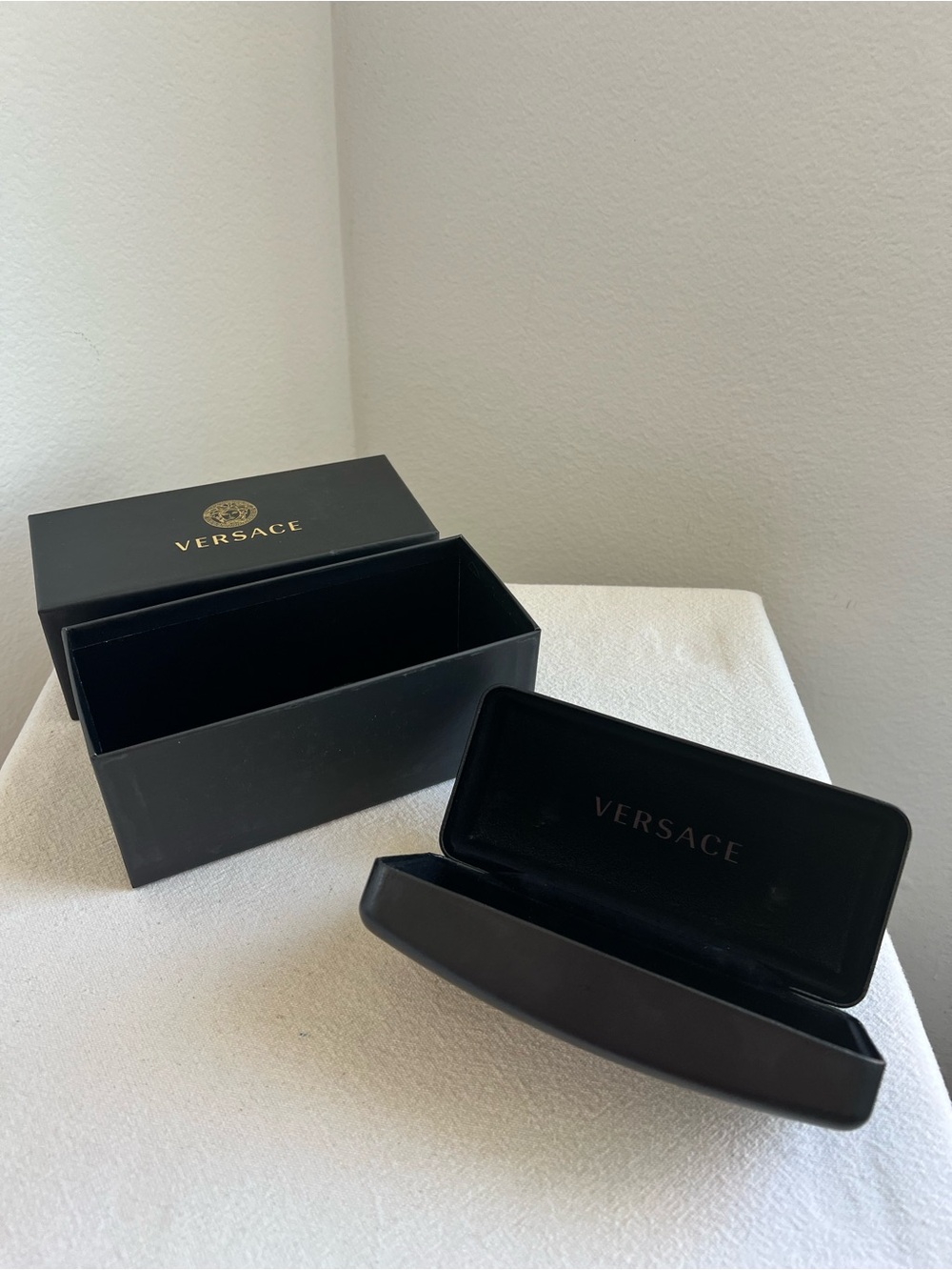 Versace Black and Gold Women's Glasses Case - Logo Detail - Picture 4 of 5